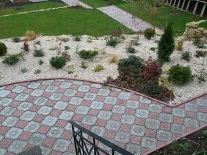Тротуарная плитка Ромашка серая