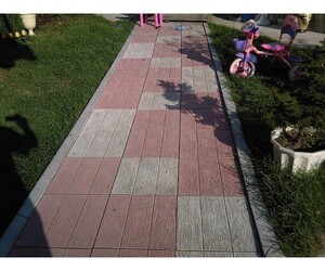 Тротуарная плитка 3 Доски 400х400х50 серая