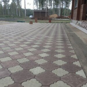 Тротуарная плитка Ромашка серая