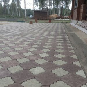Тротуарная плитка Ромашка коричневая