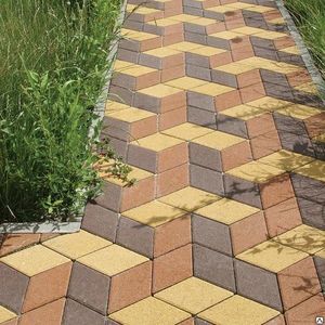 Тротуарная плитка Ромбик коричневая