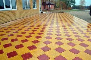 Тротуарная плитка Ромашка серая