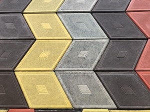 Тротуарная плитка Ромбик коричневая