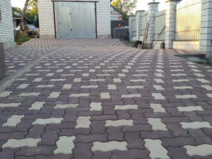 Тротуарная плитка Волна 250х125х60 жёлтая