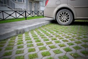 Газонная решетка 600х400х100 желтая
