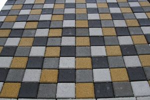 Тротуарная плитка Квадрат 330х330х70 коричневая