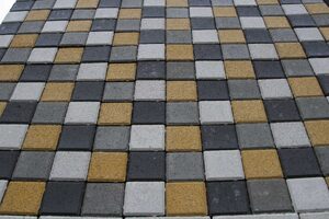 Тротуарная плитка Гладкая 300х300х60 жёлтая