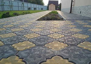 Тротуарная плитка Ромашка серая